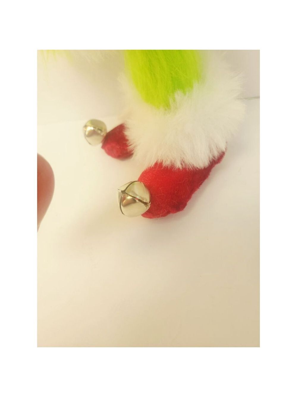 Grinch Santa Gnome Handmade Holiday Decor Luxury Velvet Faux Fur - Picture 7 of 10